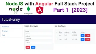 NodeJS with Angular Full Stack Project Part 1 2023