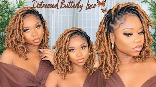 DISTRESSED BUTTERFLY LOCS TUTORIAL EASY METHOD PROTECTIVE STYLE Chev B