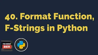 Format Function F-Strings in Python Python Tutorials For Beginners