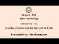 Web Technology Interface Servlet The Servlet Life Cycle AKTU Digital Education