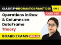 Class 12 Informatics Practices Chapter 2 Operations on Rows Columns in DataFrame Theory 202
