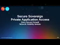 Secure Sovereign Private Application Access Cisco Secure Firewall Network Visibility Module