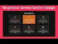 Responsive Services Section Using HTML CSS Services Section Design With HTML and CSS