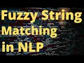 Fuzzy String Matching in Natural Language Processing NLP