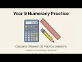 NAPLAN Year 9 Numeracy Practice Test 32 NAPLAN Style Questions Calculator Allowed