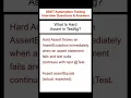 SELENIUM What is Hard Assert in TestNG SDET Automation Testing Interview Questions Answers