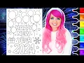 Coloring Happy New Year 2024 Coloring Page New Year s Eve Coloring Ohuhu Art Markers