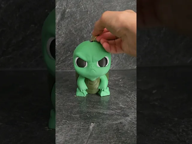 Angry baby turtle money box - 3MF included video thumbnail