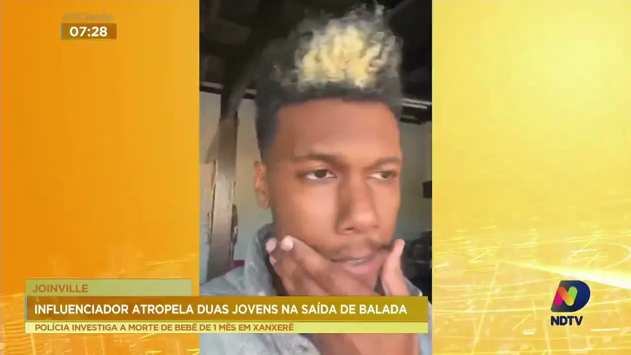 Joinville: influenciador atropela duas jovens na saída de balada