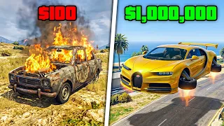 $100 vs $1,000,000 GTA 5 Challenge