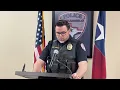 San Angelo Police Chief Travis Griffith gives an update on the Ranch 125 Murder