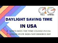 DAYLIGHT SAVING TIME IN USA DST