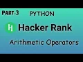 Arithmetic Operators Hacker Rank Solutions In Python