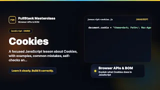 Cookies Explained FullStack Masterclass JavaScript Course