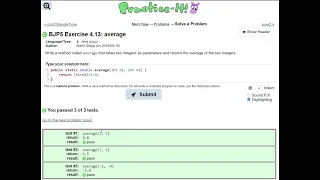 Java Practice It Exercise 4 13 average math return statement