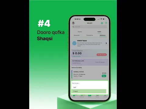 Ka faa’iideyso xirmooyinka qiimaha jaban ee aan kuu diyaarinay Waafi App