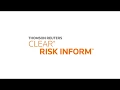 Thomson Reuters CLEAR Risk Inform Demo