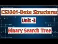 Binary search tree ADT in data structures tamil CS3301 Anna university reg-2021