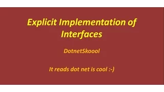 Explicit Interface Implementation in C