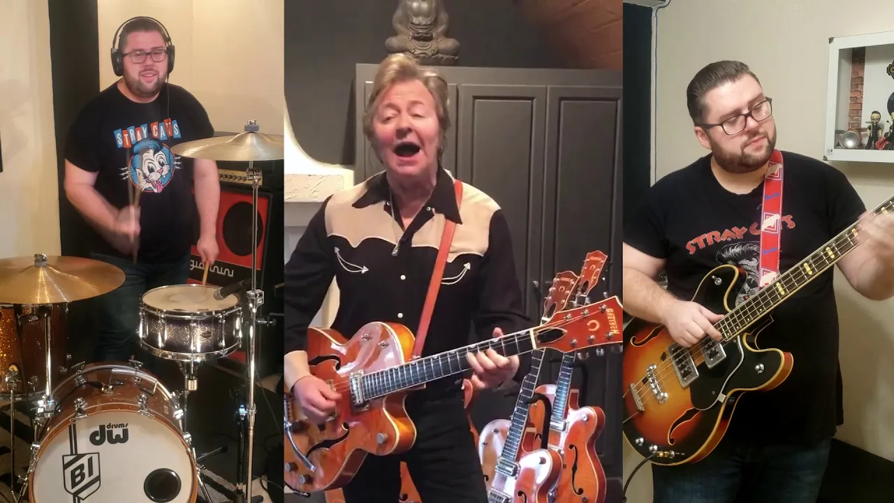 Three Time's a Charm - Quarantine Jam - Brian Setzer (Stray Cats) Three Time's a Charm - Quarantine Jam - Brian Setzer (Stray Cats)