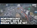 6 miles of new express toll lanes on SR 167 open easing northbound traffic