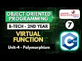 Lec 7 Virtual Function OOPM B-Tech 2nd Year
