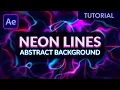 Neon Lines Abstract Looping Background After Effects Tutorial
