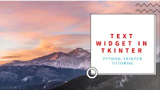 How to use text widget in tkiner tkinter Python