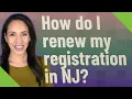 How do I renew my registration in NJ