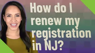 How do I renew my registration in NJ