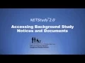 Accessing Background Study Notices and Documents