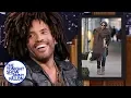 Lenny Kravitz Reacts to His Giant Scarf Meme