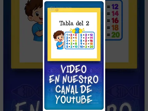 La Tabla del 2 2️⃣ #TablaDel2 #Contar #Números #Matemáticas #ACiertaCiencia #shorts #número #fyp