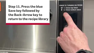 How to Program a Perfect Fry Fryer Touchscreen Controller