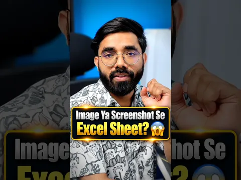 Image Se Excel Sheet Kaise Banaye? 😱 #Shorts
