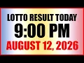 Lotto Result Today 9pm Draw August 12 2026 PCSO
