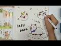 Cute Capybara Coloring Relaxing Coloring Book Art