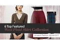 6 Top Featured Wool Plaid Skirt Collection Amazon Fashion Winter 2017