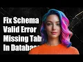 Fixing Schema Validation Error Missing Table game in Database