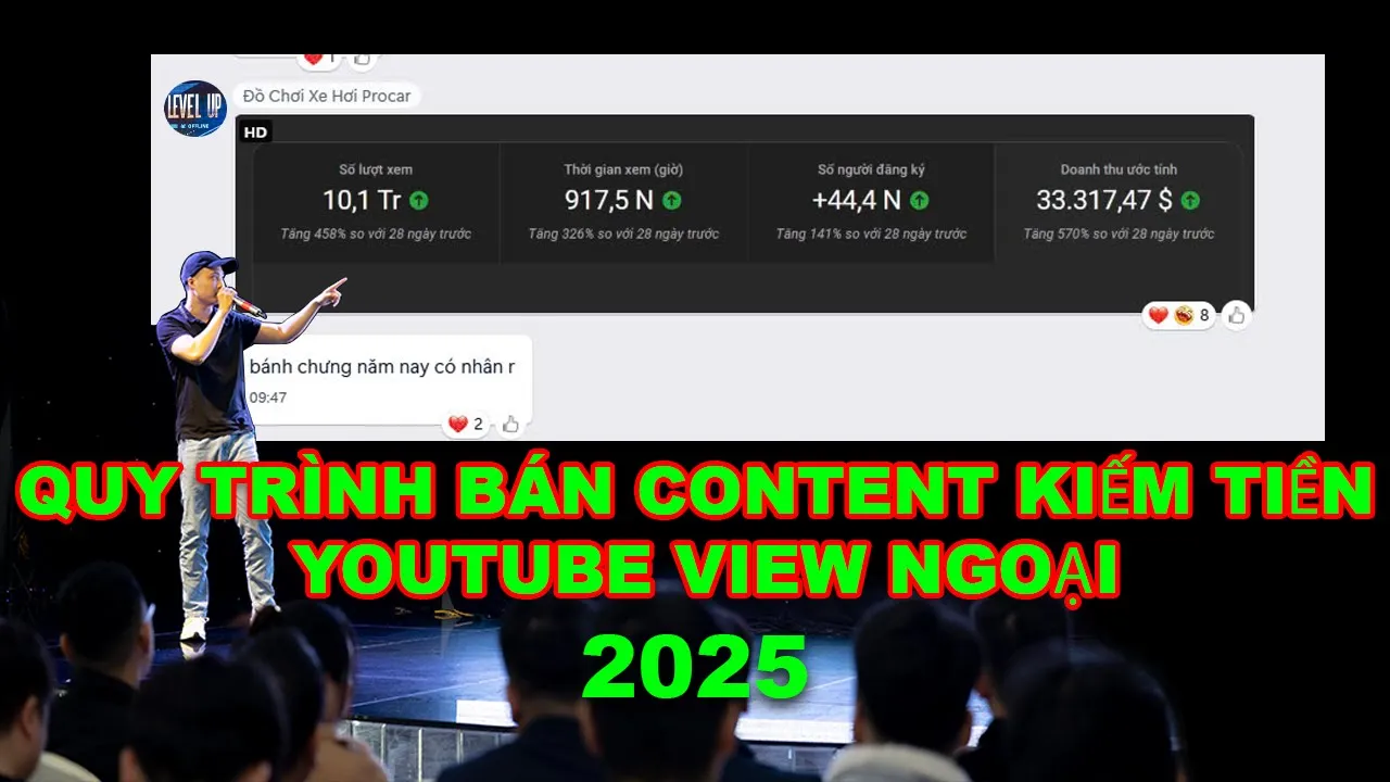 Outline Video Quy trình học làm BÁN CONTENT YOUTUBE VIEW NGOẠI từ A - Z và Khoá Học Thực Chiến Youtube 2025