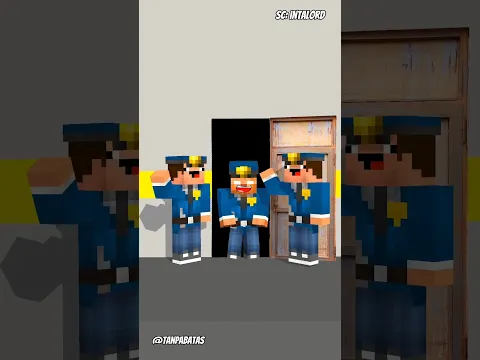 bantu herobrine agar tidak ketahuan polisi #minecraft #roblox #shorts