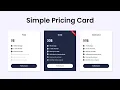 Responsive Pricing Card Design Using HTML CSS