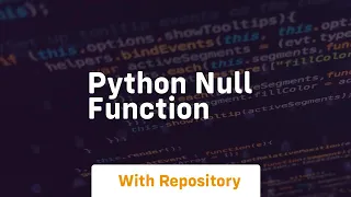 python null function