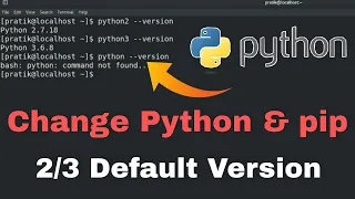 How To Change Default Python Version To Python3 OR Python2 Set Default Python Version To Python2