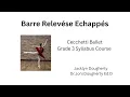 Barre Relevese Echappes Barre Releves Cecchetti Ballet grade 3 syllabus course online