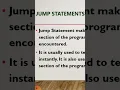 Jumping statements in C programming language Malayalam Tutorial