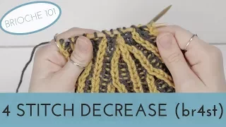 br4st - 4 Stitch Decrease in Brioche Knitting Brioche 101