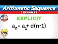 Arithmetic Sequence Explicit Formula