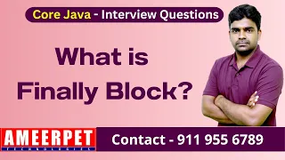 Define Finally block in Java Ameerpet Technologies By Srinivas