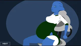 Liara T Soni Biotic Mishap Pregnancy Expansion Animation Mass Effect Dim Pixel Animations